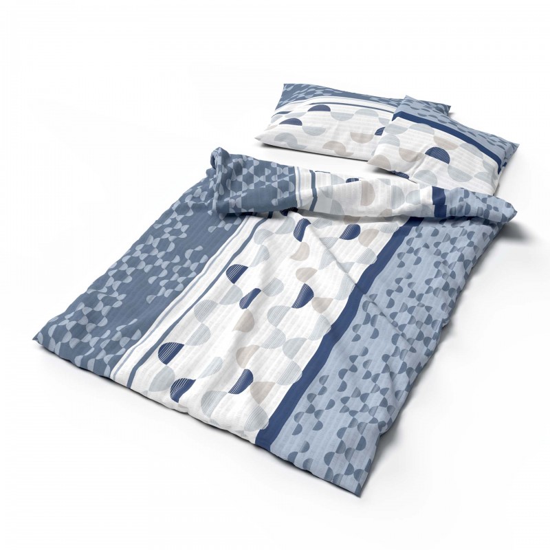 Lotus Bettwäsche Seersucker ANDRINA blau