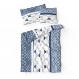 Lotus Bettwäsche Seersucker ANDRINA blau