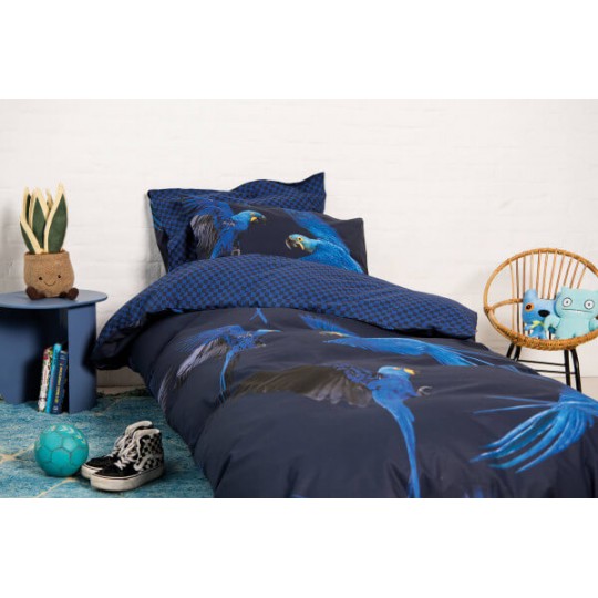 Snurk Bettwäsche Garnitur BLUE PARROT160x210+65x100 cm